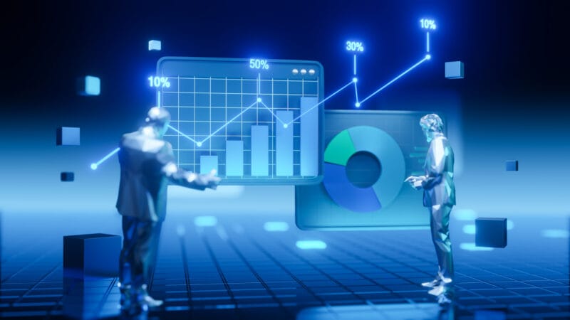 financial consultation concept 3d rendering - Agência de Marketing Sorocaba XMB